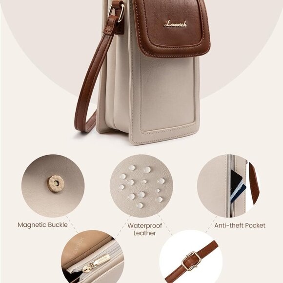 Lightweight Leather Crossbody Mini Purse with Double Compartments for Essentials - Picture 4 of 6